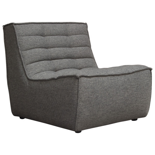 Marshall Scooped Seat Armless Chair In Grey Fabric By Diamond Sofa MARSHALLACGR