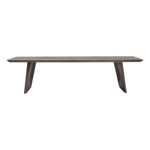 Motion Solid Mango Wood Dining/Accent Bench In Smoke Grey Finish W/ Silver Metal Inlay By Diamond Sofa MOTIONBEGR