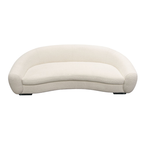 Pascal Sofa In Bone Boucle Textured Fabric W/ Contoured Arms & Back By Diamond Sofa PASCALSOBO