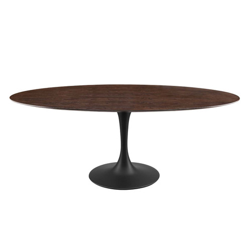 Lippa 78" Wood Oval Dining Table EEI-4888-BLK-CHE