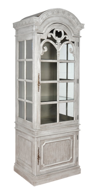 Mystique Gray Georgian Curio Cabinet (12019123)