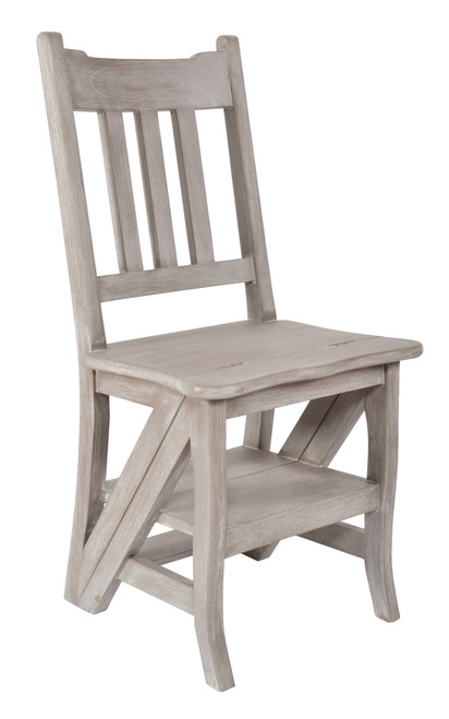 Mystique Gray Library Chair Stepladder (12019130)
