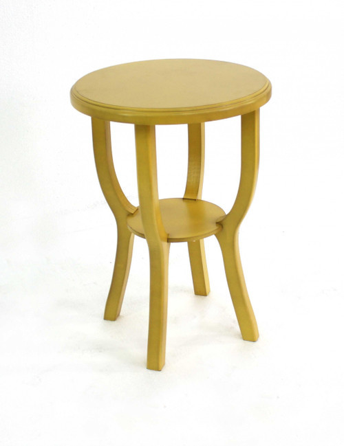 24" X 18" X 18" Yellow Country Cottage Style Wooden Stool (274419)