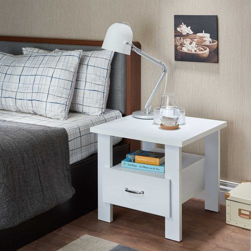 22" X 22" X 20" White Particle Board Nightstand (286123)