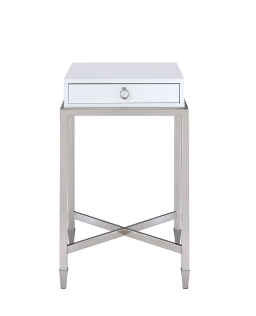 18" X 16" X 24" White Wooden End Table (286372)