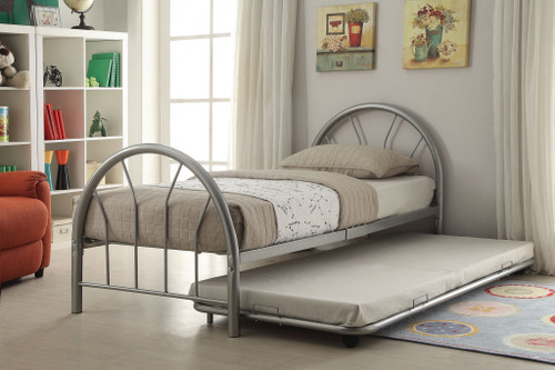 79" X 39" X 33" Twin Silver Silhouette Bed (286590)