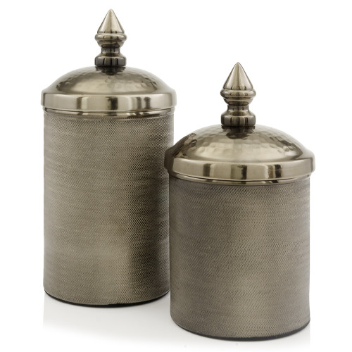 4.5" X 4.5" X 11" Bronze - Canisters Set Of 2 (354645)