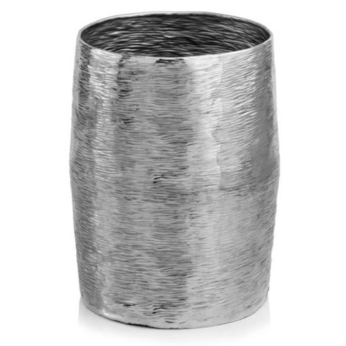 12.5" X 12.5" X 16" Silver Barrel - Stool/Planter (354663)