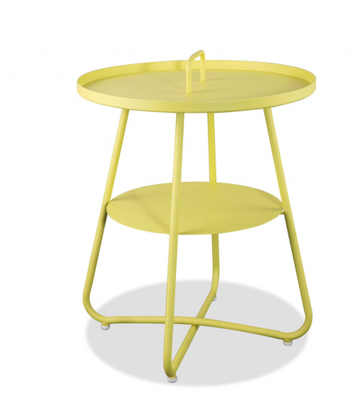 19" X 19" X 23" Yellow Aluminum Side Table (372279)
