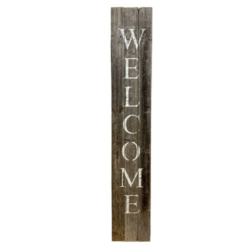 Rustic Dark Gray And White Front Porch Welcome Sign (384914)