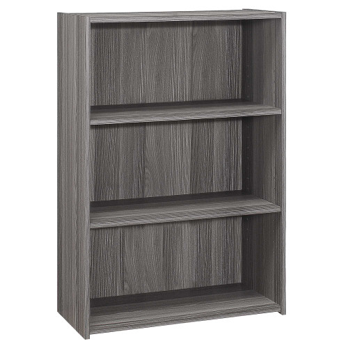 11.75" X 24.75" X 35.5" Grey, 3 Shelves - Bookcase (355731)