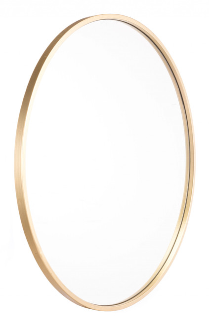 Minimal Gold Oval Mirror (391630)
