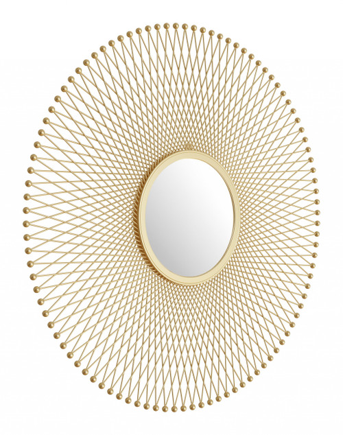 Gold Lattice Round Mirror (391649)