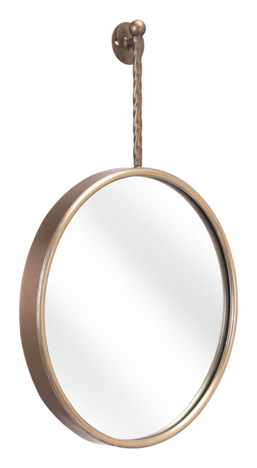 Gold Round Mirror With Hanging Hook (391664)