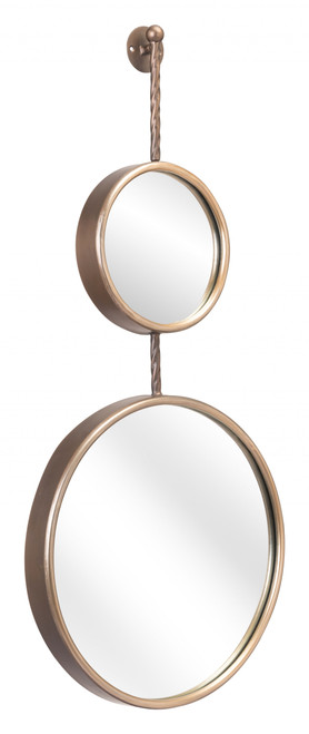 Two Part Gold Hanging Mirror (391666)
