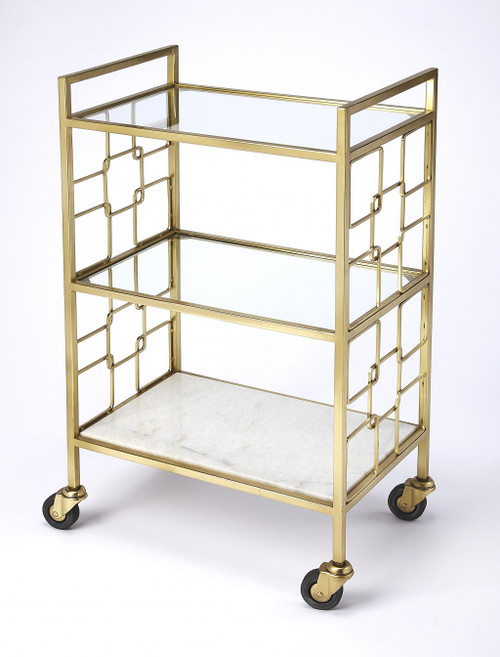 Polished Gold Bar Cart (388955)