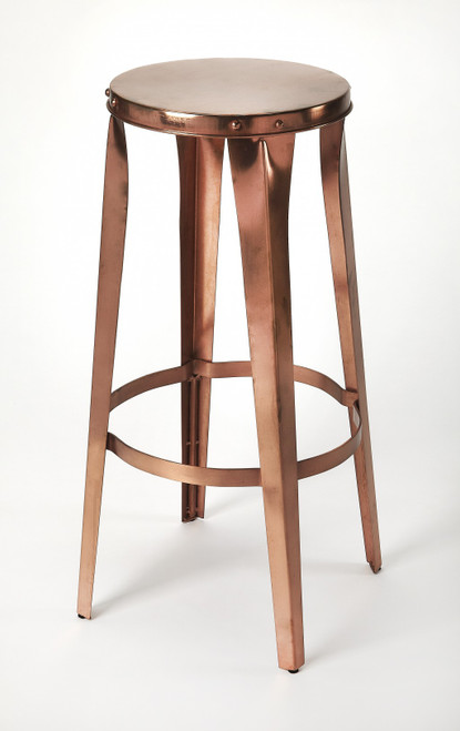 Rustic Copper Backless Bar Stool (389058)