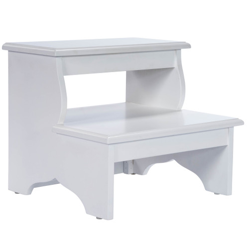 Handcrafted White Step Stool (389148)