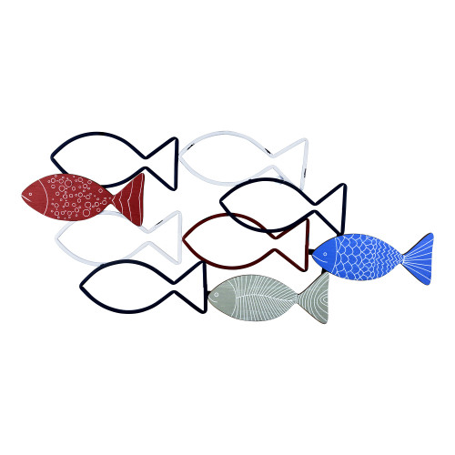 Colorful Fish Design Metal Wall Art (389381)