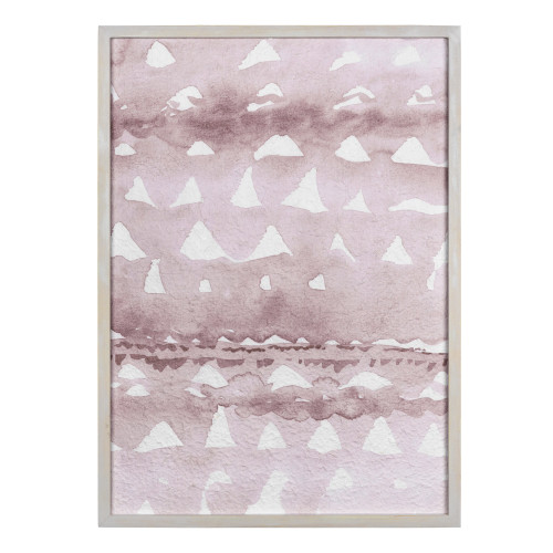 Framed Watercolor Pink Triangle Wall Art (389398)