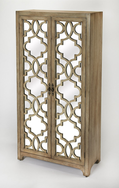 Morjanna Greige Mirrored Armoire (389798)