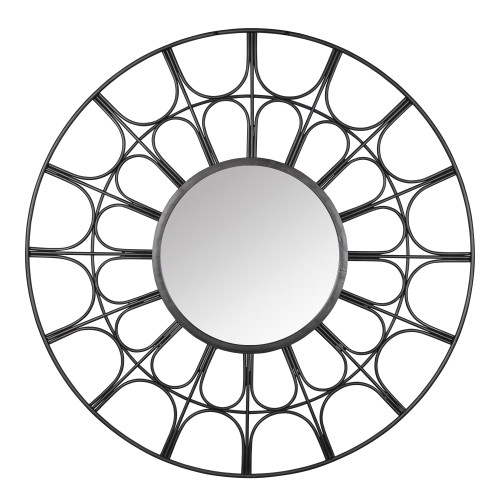 Metal Arch Design Round Wall Mirror (389851)