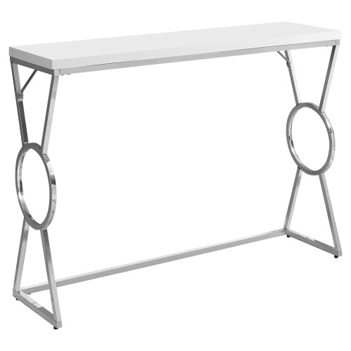 12" X 42.25" X 30.5" White, Metal - Accent Table (333183)