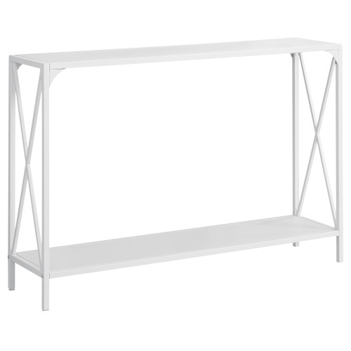 12" X 48" X 32" White, White, Mdf, Metal - Accent Table (332729)