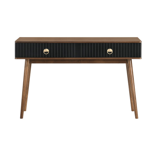 Amigo Black Veneer And Walnut Wood Console Table (LCAGCNWA)