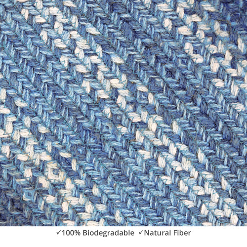 10" x 10" Sample Denim Jute Braided Rug (565686)