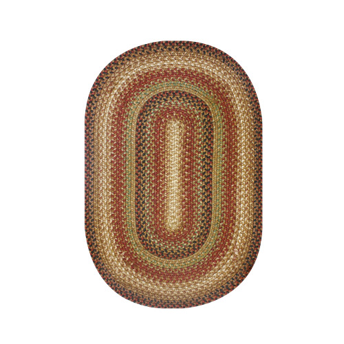 8' x 10' Oval Gingerbread Jute Braided Rug (506801)