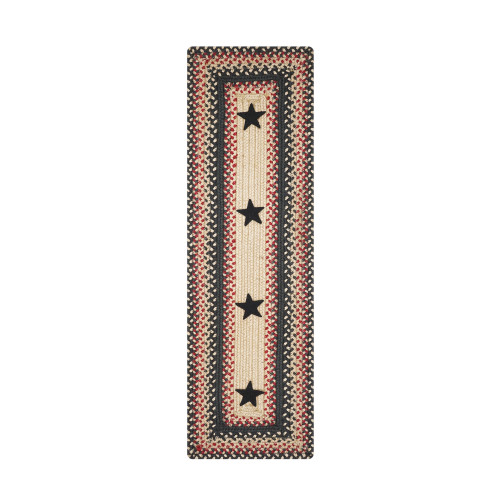 11" x 36" Table Runner Rectangle Primitive Star Gloucester Jute Braided Accessories (572752)