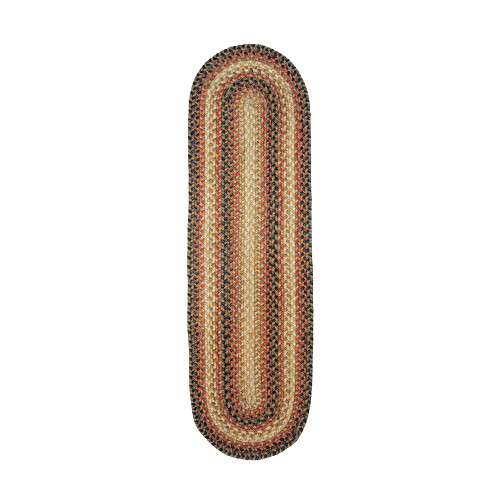 8" x 28" Small Table Runner Oval Russett Jute Braided Accessories - Pack Of 2 (596048R)