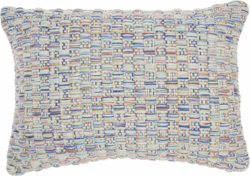 Multicolor Woven Fabric Lumbar Pillow (386223)