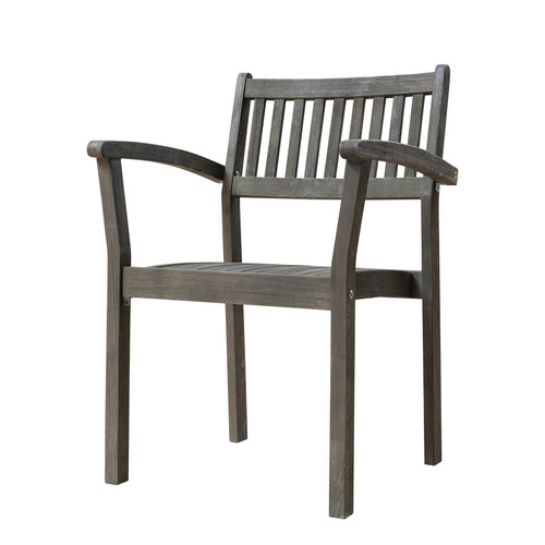 Set Of Two Distressed Stacking Armchairs (390005)