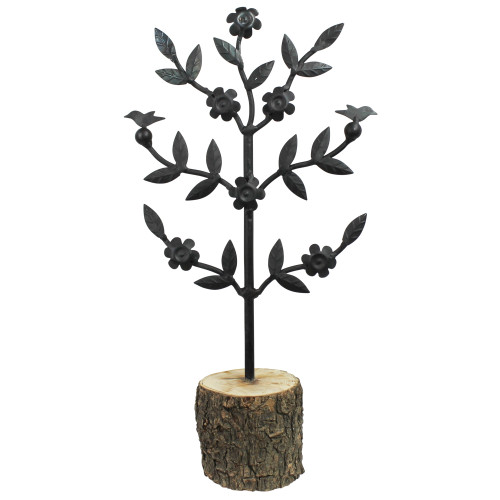 Metal And Wood Botanical Sculpture (390120)