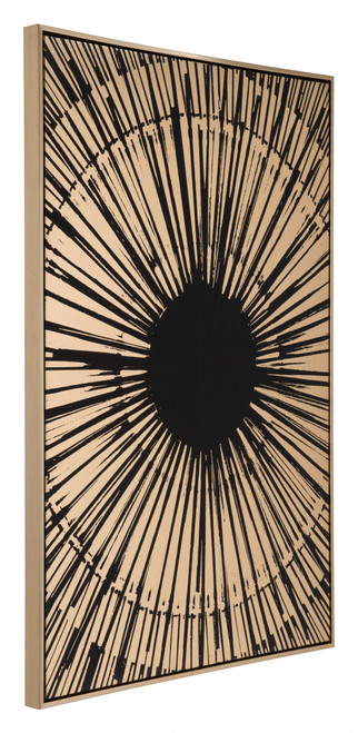 Black And Gold Eye Of The Sun Wall Art (391705)