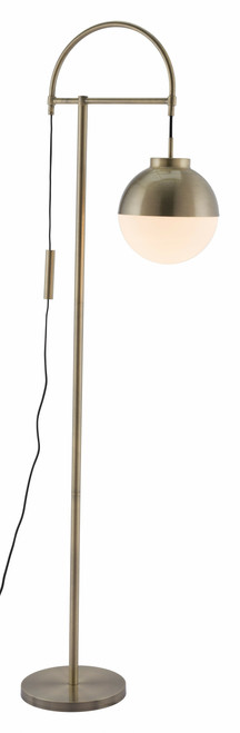 White And Brushed Bronze Crossed Floor Lamp (391830)