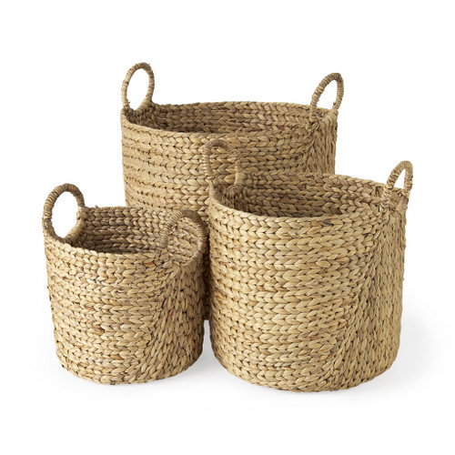 Set Of Three Braided Wicker Storage Baskets (392168)