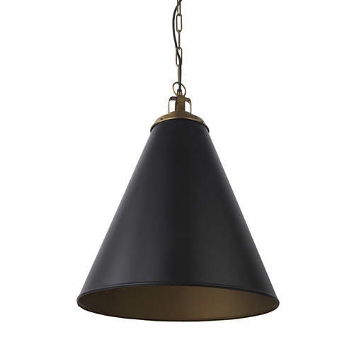 Black Conical Metal Hanging Pendant Light (392834)