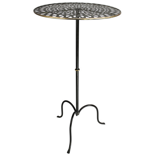 Gold Metal Patterned End Table (393499)