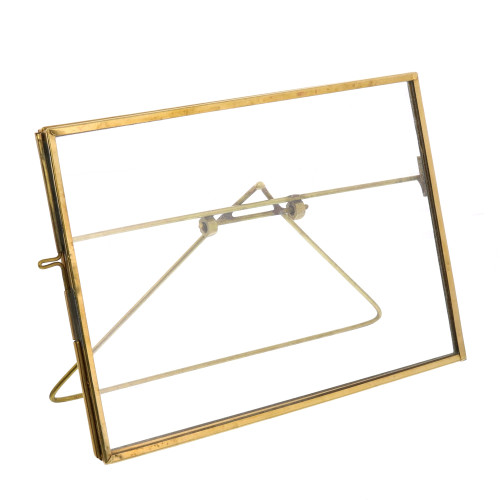 5X7 Jumbo Gold Metal Horizontal Glass Frame (394419)