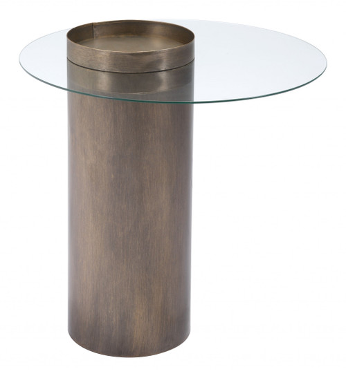 Contemporary Antique Gold End Table (394560)