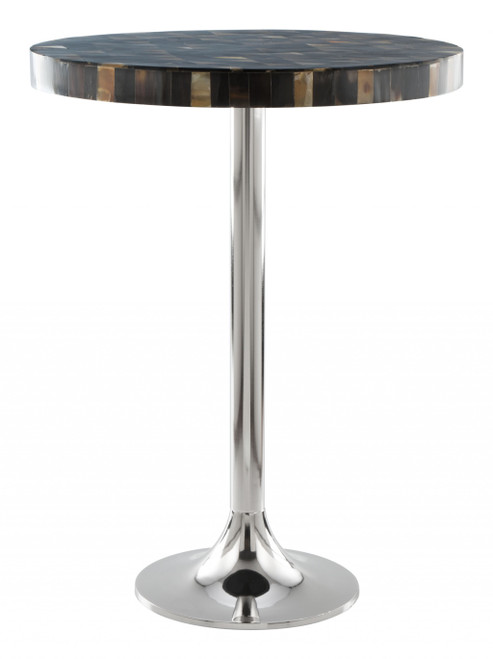 Dark Mother Of Pearl Round Side Table (394587)