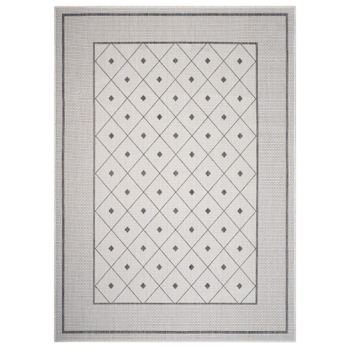 5' X 7' Gray Diamonds Indoor Outdoor Area Rug (395809)