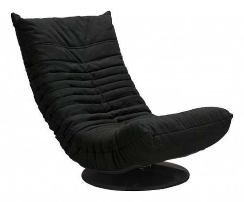 Relaxed Low Profile Black Swivel Chair (396480)