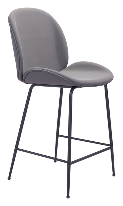 Contempo Gray Velvet Counter Height Chair (396521)