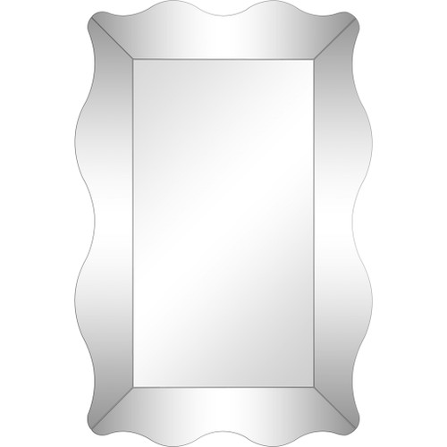 Curvy Framed Glass Mirror (396623)