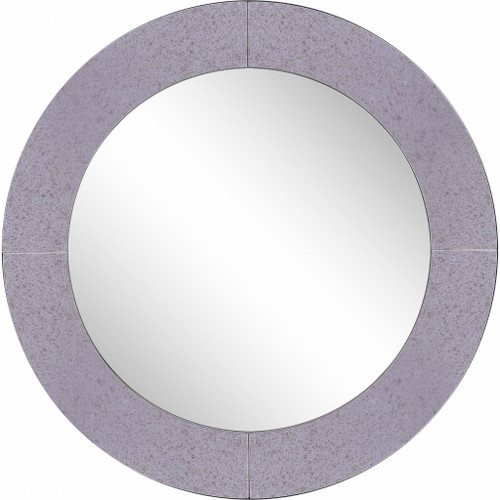 Grey Round Wall Mirror (396625)