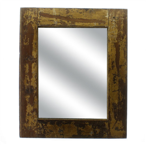 Reclaimed Wood Square Wall Mirror (396694)